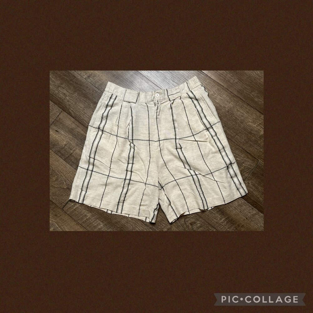 Vtg 80s/90s Esprit Collection Boardwalk Shorts Pleaded Bermuda Stripe s/Medium